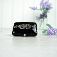 Black Art Nouveau Style Trinket Box