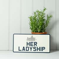 Vintage Style Her Ladyship Number Plate