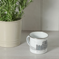 Monochrome Style Enamel Mug